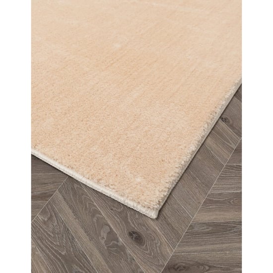 Muratap Samba soft fluffy vloerkleed laagpolig donker beige- 150 cm rond - Image 4