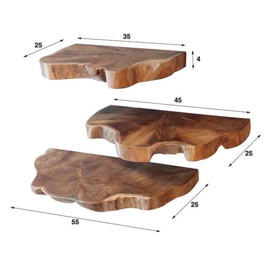 Hoyz wandschap natural line set van 3 - Image 3