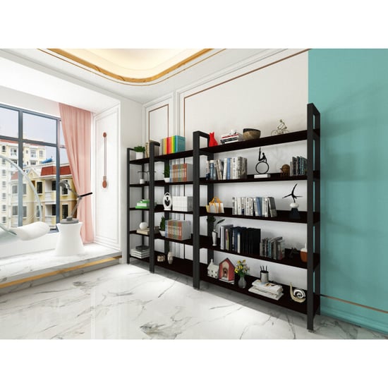 4livingz Retro boekenkast met 4 planken 30x80x144 cm /bruin - Image 2