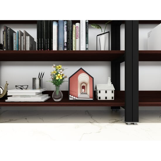4livingz Retro boekenkast met 4 planken 30x80x144 cm /bruin - Image 3