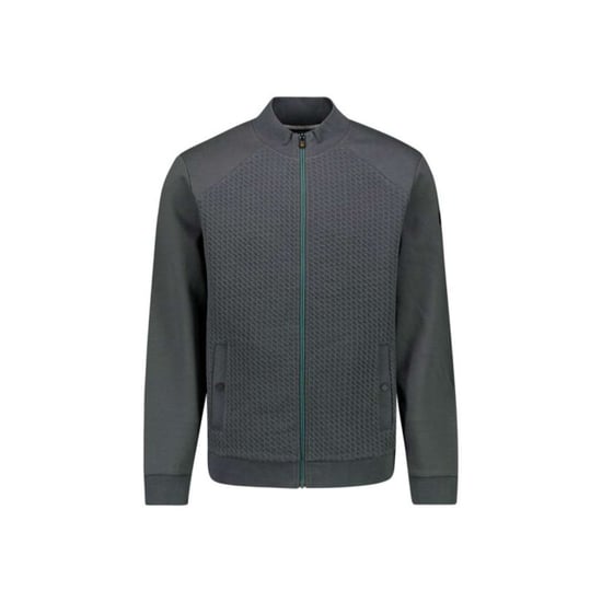 No Excess Sweater full zipper jacquard mix dark steel - Image 5