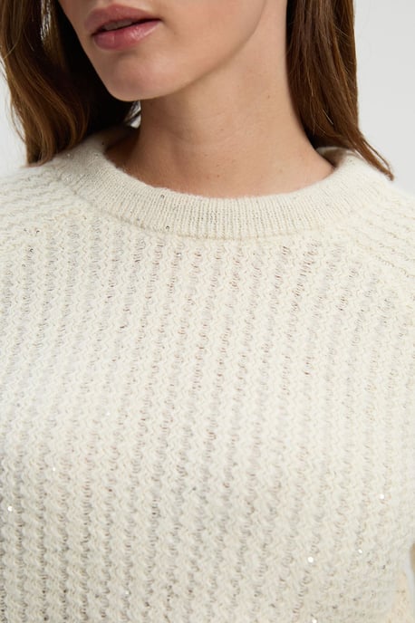 Sequin Knit Tie Bow Jumper - Image 2