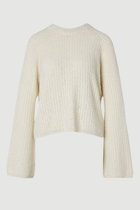 Sequin Knit Tie Bow Jumper - Image 4
