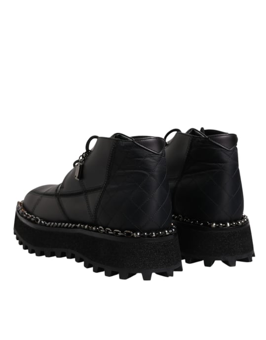 Chaintrim Leather Ankle Boots Black - Image 5