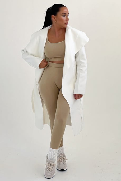 Waterfall Duster Belted Long Coat - Image 1