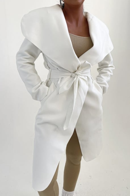 Waterfall Duster Belted Long Coat - Image 3