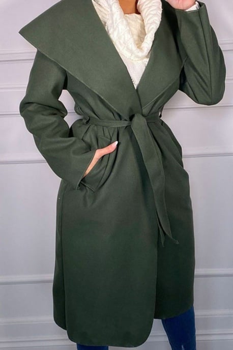 Waterfall Duster Belted Long Coat - Image 3