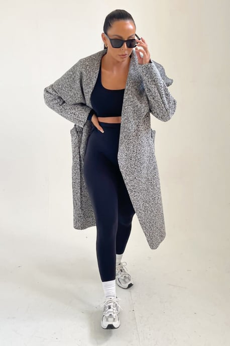 Waterfall Duster Belted Long Coat - Image 1