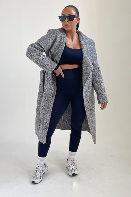 Waterfall Duster Belted Long Coat - Image 3
