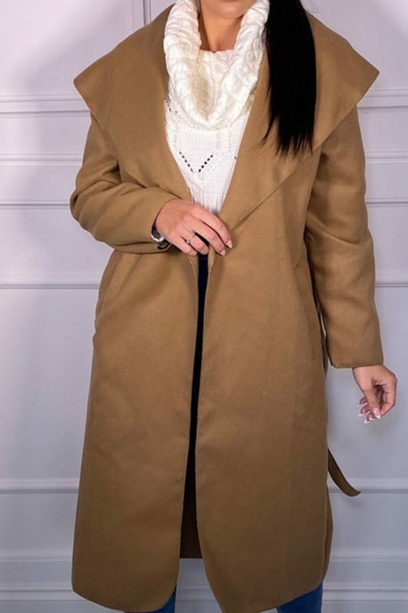 Waterfall Duster Belted Long Coat - Image 3
