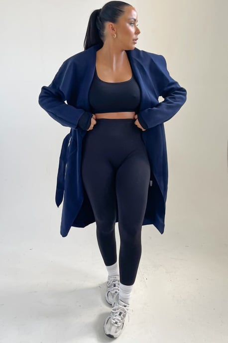 Waterfall Duster Belted Long Coat - Image 1