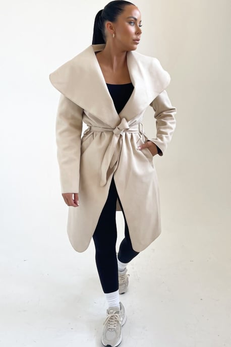 Waterfall Duster Belted Long Coat - Image 2
