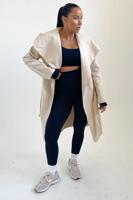 Waterfall Duster Belted Long Coat - Image 3
