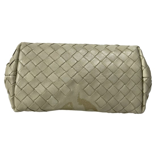 Bottega Veneta Vlinder Intrecciato Flap Clutch Bag in Beige Leder - Image 3