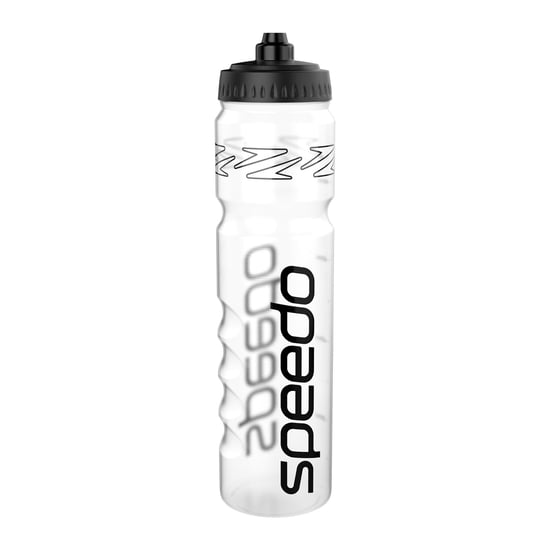 Speedo Logo 1L Water Bottle (Clear/Black) - Image 1