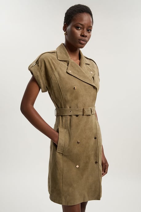 Suede Utility Mini Dress - Image 5