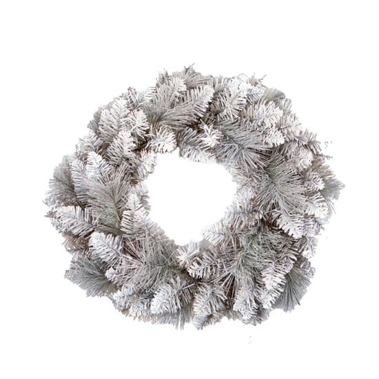 Premier Christmas Tipped Wreath (Silver) - Image 1