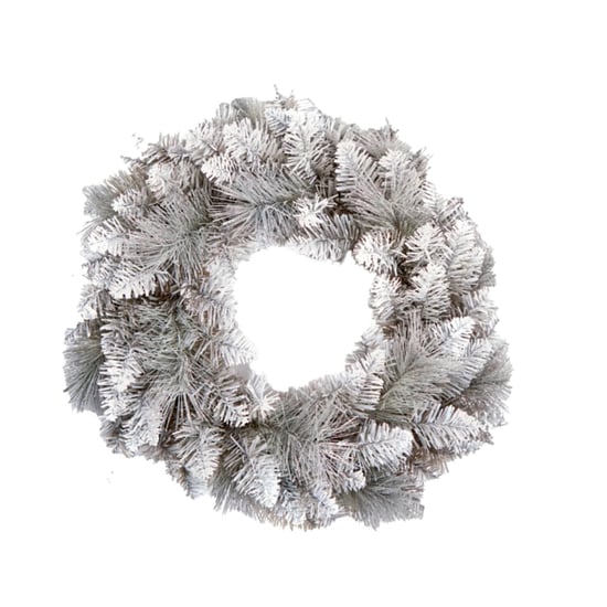 Premier Christmas Tipped Wreath (Silver) - Image 2