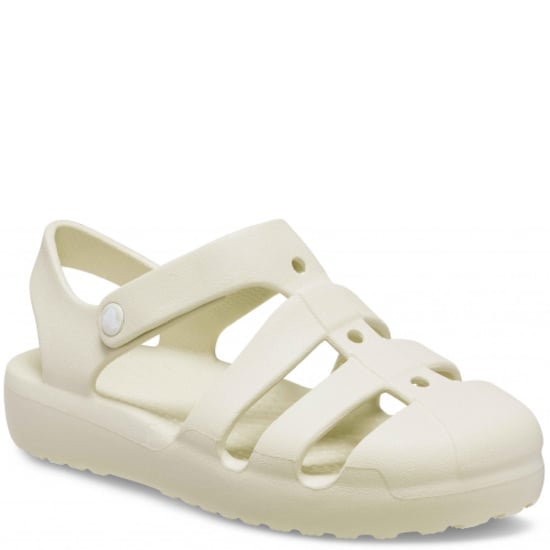 Boy's Crocs Junior Classic Fisherman Sandals in Sand - Image 5