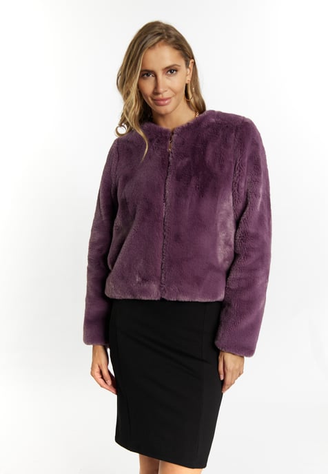 Faina Jas van imitatiebont Dames violet - Image 3