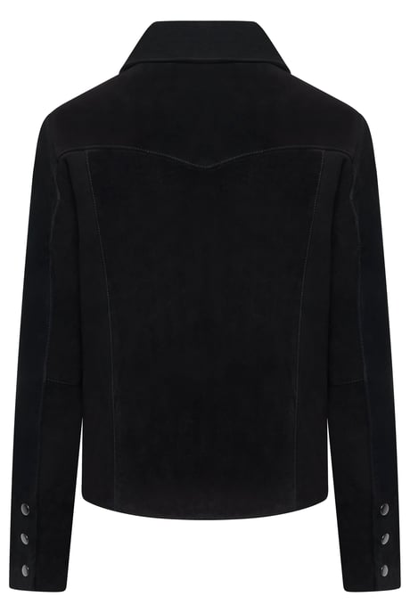 Ashley Suede Jacket in Black - Image 3