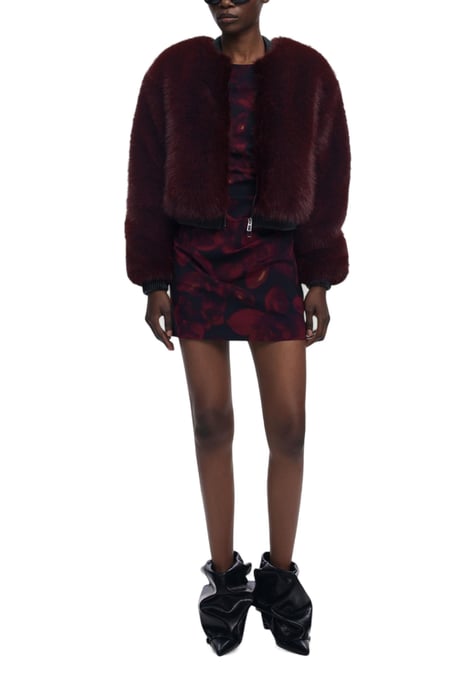 Faux Fur Bourgognejacka - Image 3