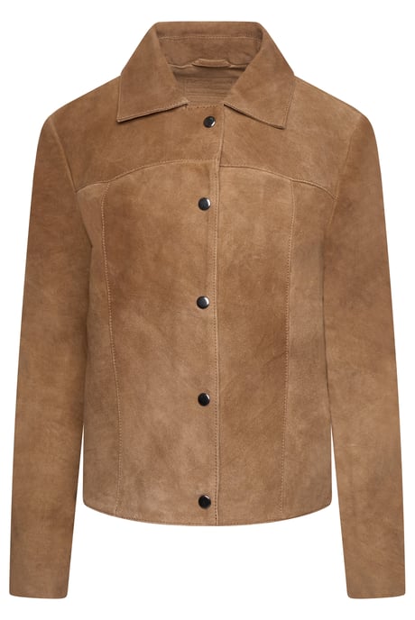 Ashley Suede Jacket in Cognac - Image 2