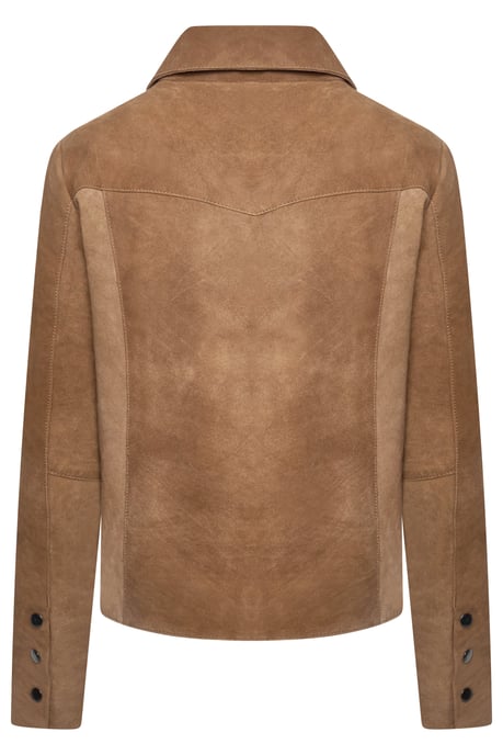 Ashley Suede Jacket in Cognac - Image 3
