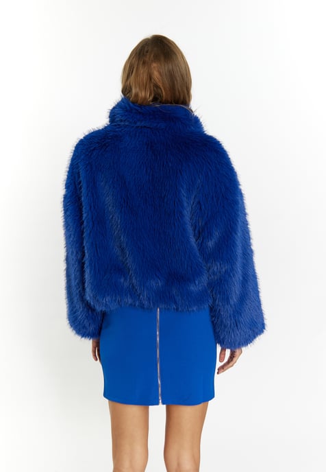 Faina Blouson van namaakbont Dames KONING BLAUW - Image 4