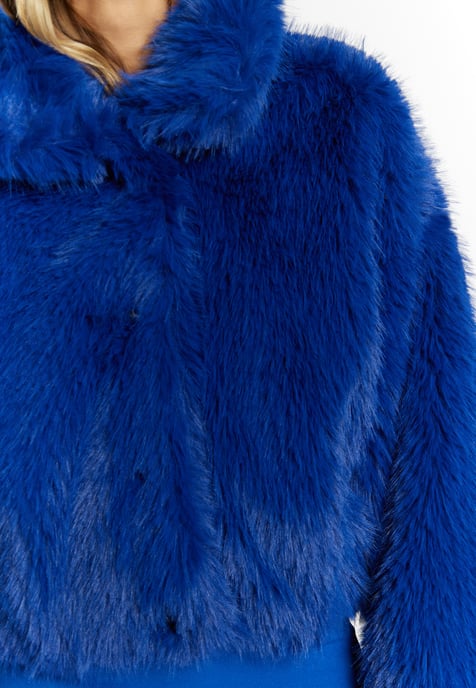 Faina Blouson van namaakbont Dames KONING BLAUW - Image 5