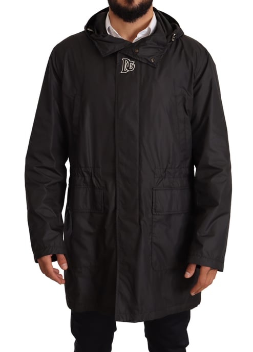 Black Hooded Jacket Jkt2925 - Image 1