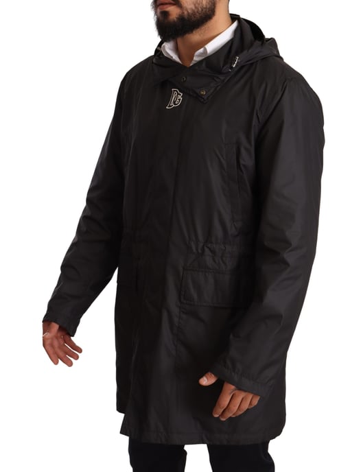 Black Hooded Jacket Jkt2925 - Image 2