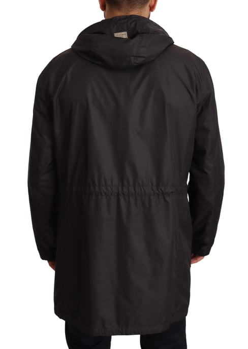 Black Hooded Jacket Jkt2925 - Image 3