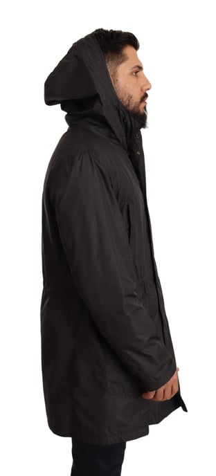 Black Hooded Jacket Jkt2925 - Image 4