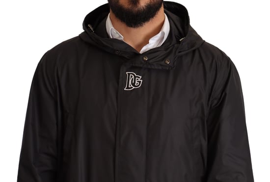 Black Hooded Jacket Jkt2925 - Image 5