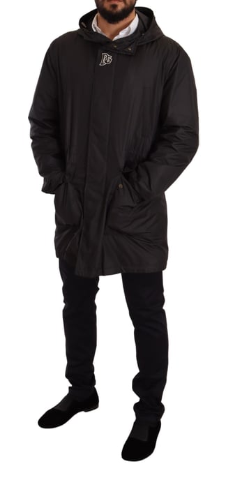 Black Hooded Jacket Jkt2925 - Image 6