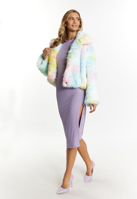Faina Blouson van namaakbont Dames regenboog - Image 2