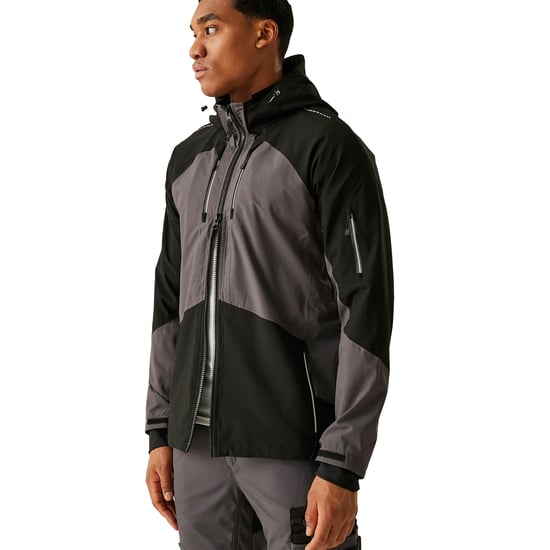 Regatta Professional Heren 4-Weg Stretch Waterdichte Softshell Jas (Slate Grey/Zwart) - Image 4