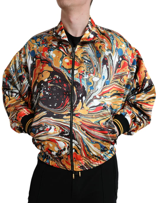 Casual Jack Marmer Print Bomberjack - Image 2