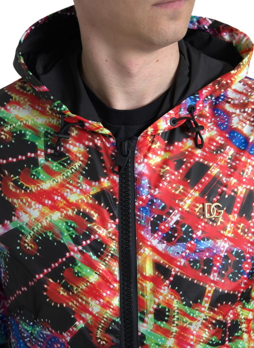 Vegas Lights Print Hoodie Jasje - Image 4