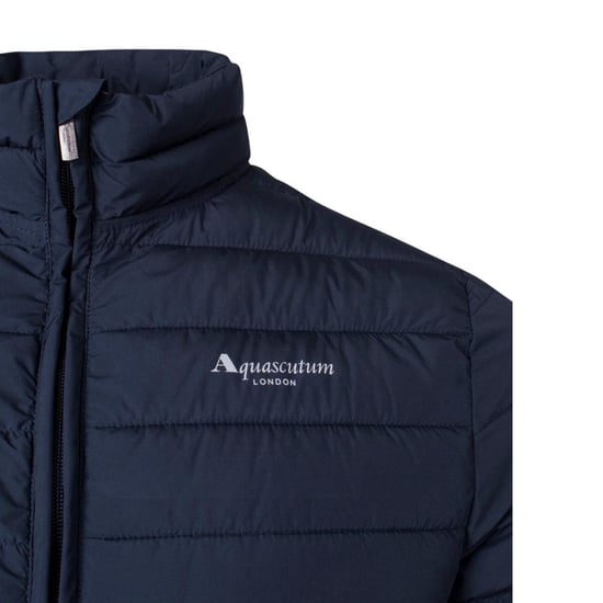 Aquascutum Mens Mock Neck Active Padded Jacket (Navy Blue) - Image 3