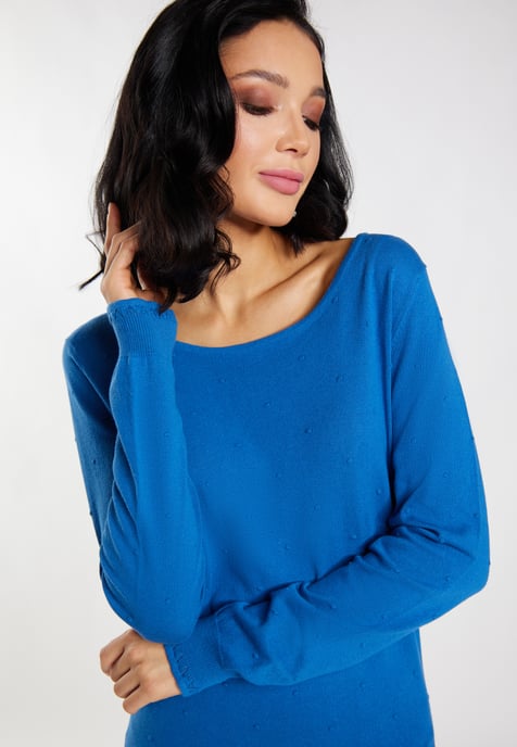 Faina Gebreide trui Dames blauw - Image 5