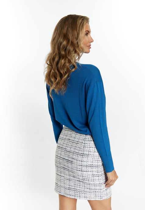 Faina Gebreide trui Dames blauw - Image 4