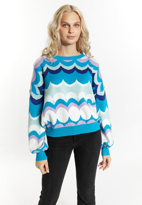 IZIA Jumper Dames Blauw Veelkleurig - Image 3