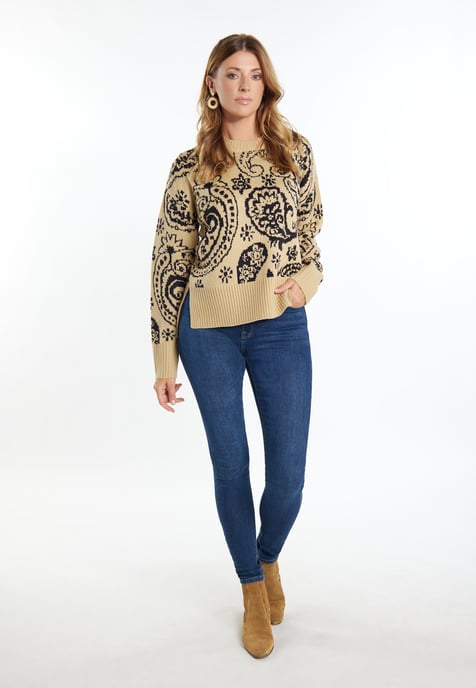 usha Knitted pullover women beige - Image 2