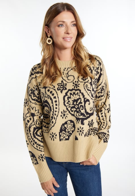 usha Knitted pullover women beige - Image 3