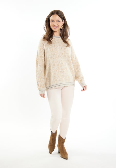 usha Gebreide trui Dames Beige Veelkleurig - Image 2
