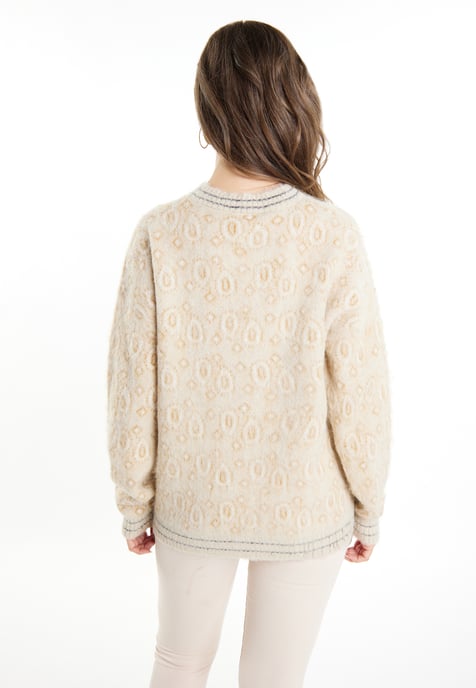 usha Gebreide trui Dames Beige Veelkleurig - Image 4
