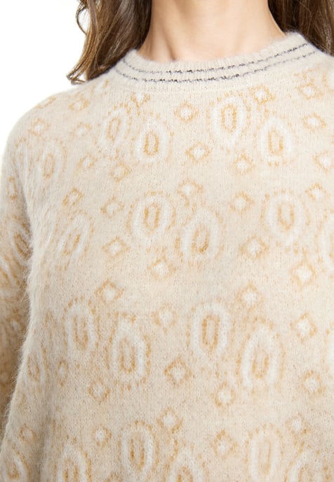 usha Gebreide trui Dames Beige Veelkleurig - Image 5