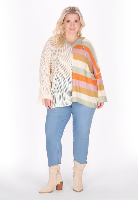IZIA Plus Size Trui vrouwen beige - Image 2